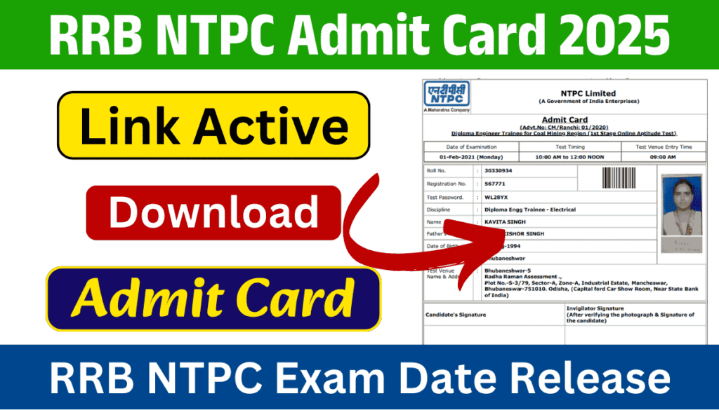 RRB NTPC Admit Card 2025